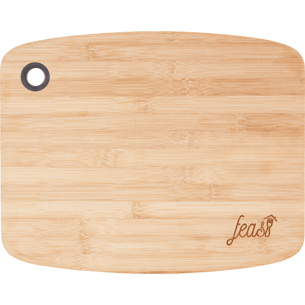 Large Bamboo Cutting Board with Silicone Grip