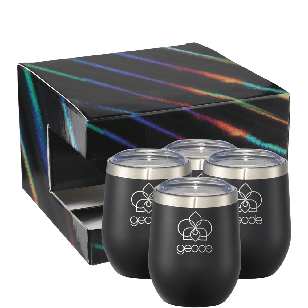 Corzo Cup 12oz 4 in 1 Gift Set Drinkware Gift Sets Drinkware, Drinkware Gift Sets, sku-1626-99 CFDFpromo.com