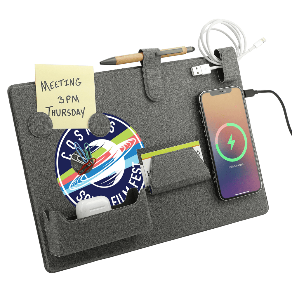MagClick™ Fast Wireless Charging Desk Organizer | Desk Accessories | Desk Accessories, Office, sku-7143-34 | CFDFpromo.com