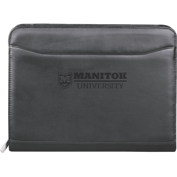 FSC® Mix Millennium Leather Zippered Padfolio