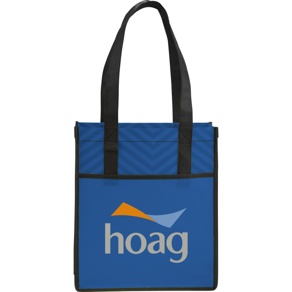 Printed Chevron Non-Woven Shopper Tote
