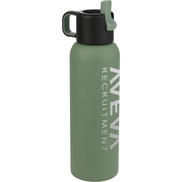 Bouteille isotherme Clio avec couvercle en paille 650 ml