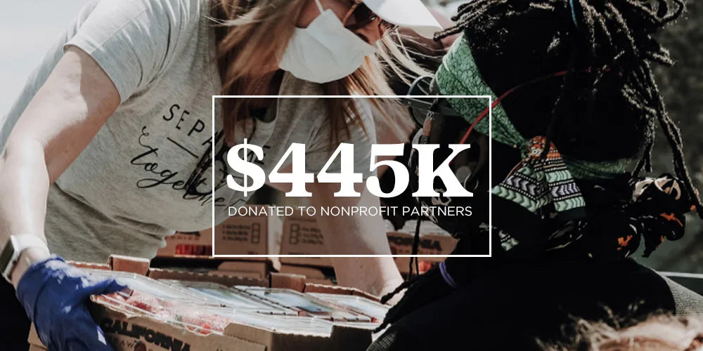 445k donated to non profits partners