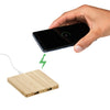 FSC® 100% Bamboo Wireless Charge Pad w/Dual Output
