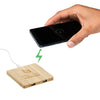 Bamboo Wireless Charging Pad with Dual Outputs | Techceleration | New, sku-7143-06, Techceleration | CFDFpromo.com