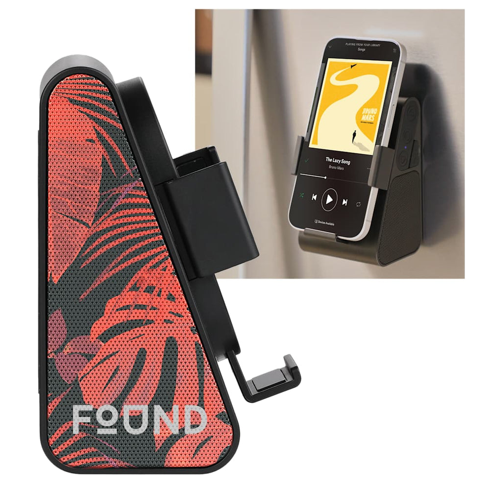 Haut-parleur Bluetooth magnétique d'extérieur avec support de téléphone