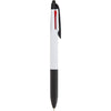 Stylo à bille trois couleurs recyclé avec stylet