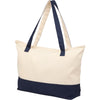 Sac fourre-tout zippé en coton recyclé 12 oz, avec accent de couleur