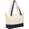 Sac fourre-tout zippé en coton recyclé 12 oz, avec accent de couleur