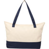 Sac fourre-tout zippé en coton recyclé 12 oz, avec accent de couleur