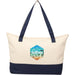 Color Accent 12oz Recycled Cotton Zippered Tote