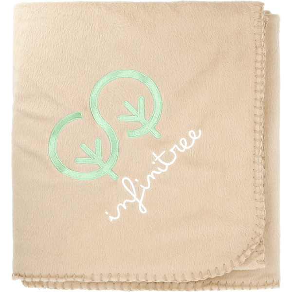 100% Recycled PET Fleece Blanket with RPET Pouch