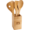 Bamboo 4-piece Kitchen Tool Set and Canister Kitchen Tools Home & DIY, Kitchen Tools, sku-1401-09 CFDFpromo.com