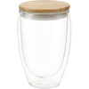 Easton Glass cup with FSC Bamboo lid 12oz Mugs Drinkware, Mugs, sku-1600-22 CFDFpromo.com