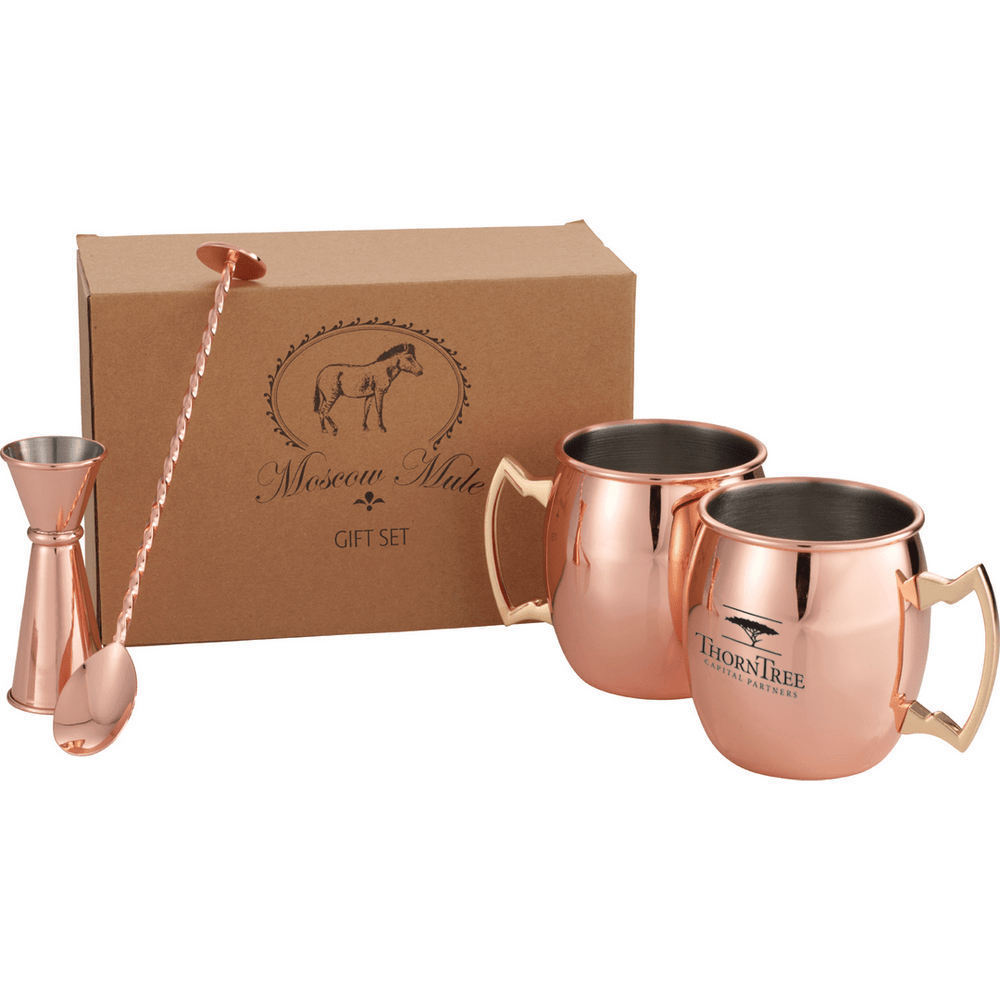 Moscow Mule Mug 4-in-1 Gift Set | Mugs | Drinkware, Mugs, sku-1625-22 | CFDFpromo.com