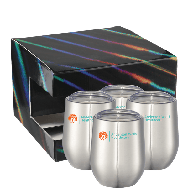 Promotional 12 oz Vacuum Insulated Stainless Steel Tumbler + Can Cooler  $9.64
