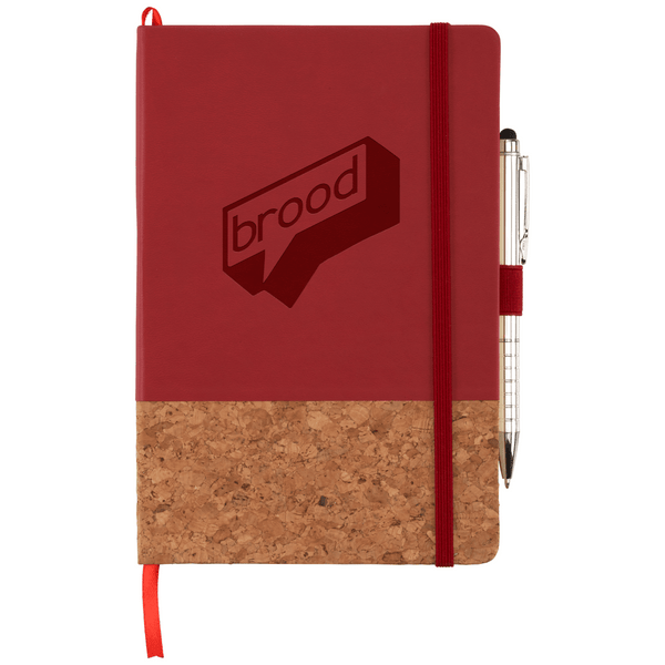 5.5" x 8.5" FSC® Lucca Cork Hard Bound JournalBook