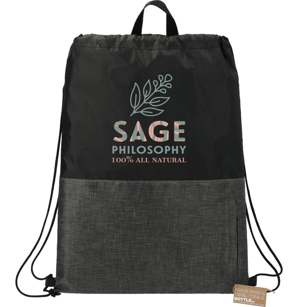 Ash Zippered Recycled Drawstring Bag | Drawstring Bags | Bags, Drawstring Bags, sku-3005-41 | CFDFpromo.com