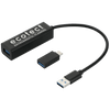 Aluminum 4-Port USB 3.0 Hub with Type C Adapter Cables & Adaptors Cables & Adaptors, sku-7143-36, Technology CFDFpromo.com