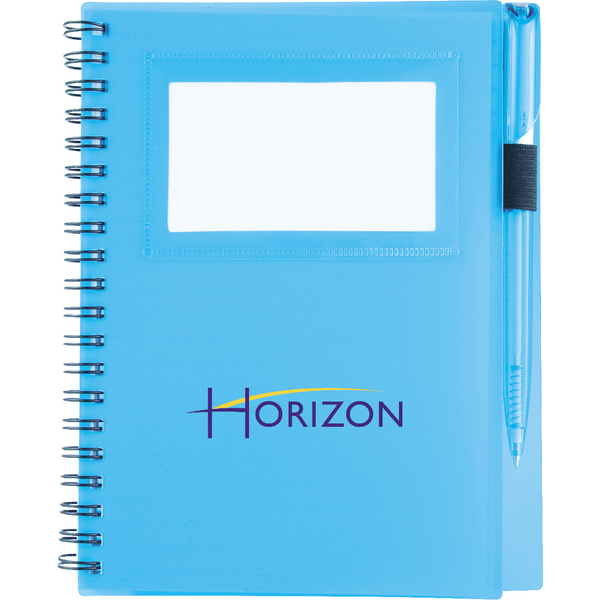 5.5" x 7" FSC® Mix Star Spiral Notebook with Pen