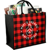 Buffalo Plaid Printed Jute Tote Tote Bags Bags, sku-SM-5767, Tote Bags CFDFpromo.com