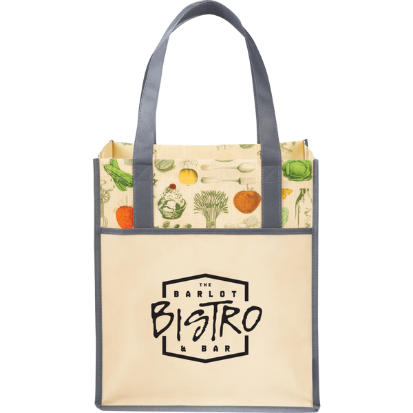 Big Grocery Vintage Laminated Non-Woven Tote